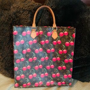 Louis Vuitton × Takashi Murakami Monogram Cherry Sac Plat ✈️Free